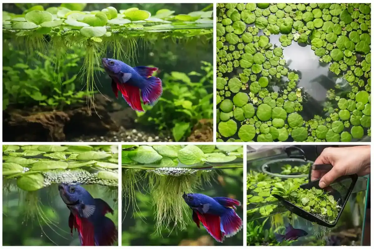 Betta with spread fins in a planted tank, behavior linked to why a betta flares